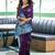 Purple rama silk blend jacuard work festival saree with unstitched blouse piece