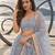 GREY NET THREAD WITH ZARI AND SEQUINCE WORK FESTIVE LEHENGA CHOLI SET FOR WOMEN'S