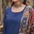 Blue floral printed straight kurta set for women