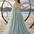 DUSTY GREEN NET THREAD WITH ZARI AND SEQUINCE WORK FESTIVE LEHENGA CHOLI SET FOR WOMEN'S
