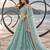 DUSTY GREEN NET THREAD WITH ZARI AND SEQUINCE WORK FESTIVE LEHENGA CHOLI SET FOR WOMEN'S