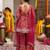 Magenta floral printed peplum kurta set for women