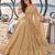 BEIGE NET THREAD WITH ZARI AND SEQUINCE WORK FESTIVE LEHENGA CHOLI SET FOR WOMEN'S