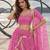 PINK NET THREAD WITH ZARI AND SEQUINCE WORK FESTIVE LEHENGA CHOLI SET FOR WOMEN'S