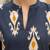 Black floral printed straight kurta set for women