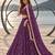 PURPLE NET THREAD WITH ZARI AND SEQUINCE WORK FESTIVE LEHENGA CHOLI SET FOR WOMEN'S