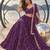 PURPLE NET THREAD WITH ZARI AND SEQUINCE WORK FESTIVE LEHENGA CHOLI SET FOR WOMEN'S