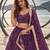 PURPLE NET THREAD WITH ZARI AND SEQUINCE WORK FESTIVE LEHENGA CHOLI SET FOR WOMEN'S