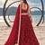 RED NET THREAD WITH ZARI AND SEQUINCE WORK FESTIVE LEHENGA CHOLI SET FOR WOMEN'S