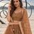 BROWN NET THREAD WITH ZARI AND SEQUINCE WORK FESTIVE LEHENGA CHOLI SET FOR WOMEN'S