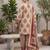 Beige floral printed straight kurta set for women