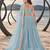 SKY BLUE NET THREAD WITH ZARI AND SEQUINCE WORK FESTIVE LEHENGA CHOLI SET FOR WOMEN'S