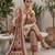 Beige floral printed straight kurta set for women