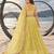LIGHT YELLOW NET THREAD WITH ZARI AND SEQUINCE WORK FESTIVE LEHENGA CHOLI SET FOR WOMEN'S