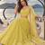 LIGHT YELLOW NET THREAD WITH ZARI AND SEQUINCE WORK FESTIVE LEHENGA CHOLI SET FOR WOMEN'S
