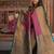 Wine green silk blend jacuard work festival saree with unstitched blouse piece