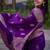 Purple silk blend jacuard work festival saree with unstitched blouse piece