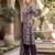 Purple floral printed straight kurta set for women