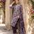 Purple floral printed straight kurta set for women