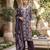 Purple floral printed straight kurta set for women