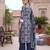 Blue floral printed straight kurta set for women