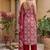 Pink floral printed straight kurta set for women