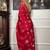 Red green silk blend jacuard work festival saree with unstitched blouse piece