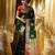 Green red silk blend jacuard work festival saree with unstitched blouse piece