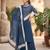 Blue floral printed straight kurta set for women