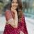 Maroon silk blend jacuard work festival saree with unstitched blouse piece