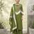 Green floral printed straight kurta set for women