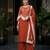 Rust floral printed straight kurta set for women