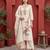 Beige floral printed straight kurta set for women