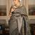 Black silk blend jacuard work festival saree with unstitched blouse piece