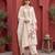 Beige floral printed straight kurta set for women