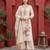 Beige floral printed straight kurta set for women