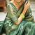 Green silk blend jacuard work festival saree with unstitched blouse piece