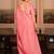 Pink silk blend jacuard work festival saree with unstitched blouse piece