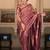Wine silk blend jacuard work festival saree with unstitched blouse piece