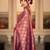 Wine silk blend jacuard work festival saree with unstitched blouse piece