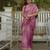 Purple silk blend jacuard work festival saree with unstitched blouse piece