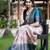 Peach sky silk blend jacuard work festival saree with unstitched blouse piece
