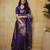 Purple silk blend jacuard work festival saree with unstitched blouse piece