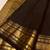 Black silk blend jacuard work festival saree with unstitched blouse piece