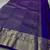 Blue silk blend jacuard work festival saree with unstitched blouse piece