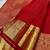 Red silk blend jacuard work festival saree with unstitched blouse piece