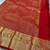 Red silk blend jacuard work festival saree with unstitched blouse piece