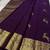 Wine silk blend jacuard work festival saree with unstitched blouse piece