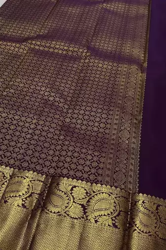 Wine silk blend jacuard work festival saree with unstitched blouse piece