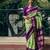 Pista purple silk blend jacuard work festival saree with unstitched blouse piece